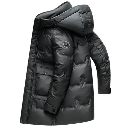 Chaqueta Acolchada con Capucha para Hombre - Abrigo Grueso Impermeable - Image 6