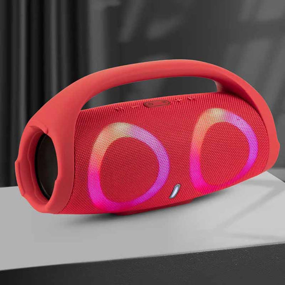 Parlante Portátil War Drum con Bluetooth, Luces RGB y Resistencia al Agua