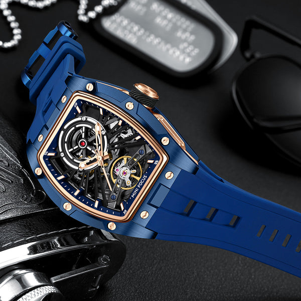 Reloj Automático de Acero Inoxidable con Caja Hueca para Hombre