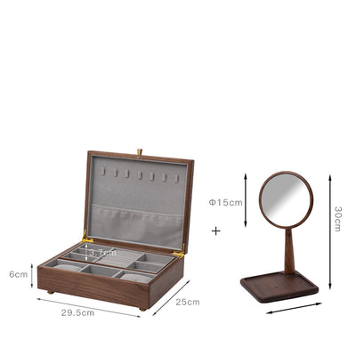 Joyero de Madera de Nogal Negro con Cerradura - Organizador de Joyas Premium - Image 8