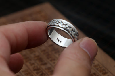 Anillo de Plata Tailandesa Retro para Hombre - Dedo Índice - Image 3