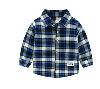 Camisa Escocesa Infantil de Manga Larga - Diseño Clásico y Cómodo - Image 4