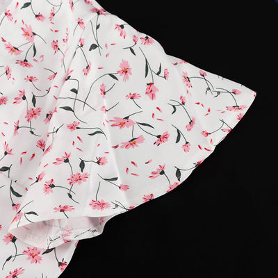 Vestido Camisero Floral con Cordones y Escote en V - Image 21
