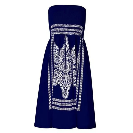 Vestido Estampado sin Mangas Tipo Bandeau - Image 14