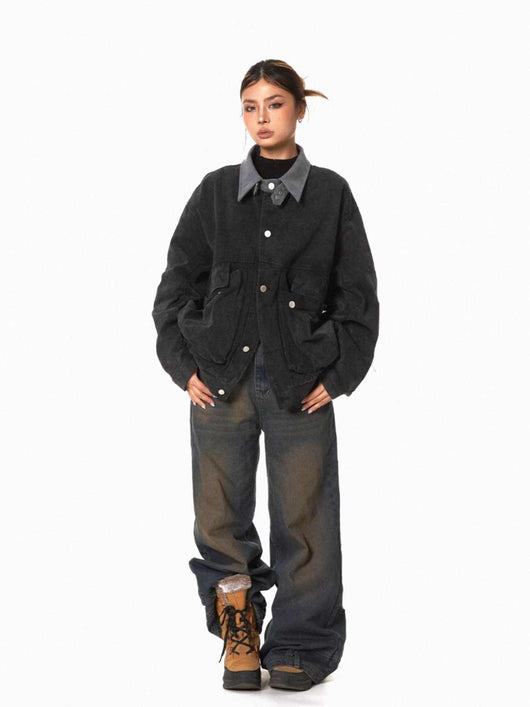 Chaqueta Casual Suelta con Bolsillos Grandes y Costuras Reforzadas - Image 16
