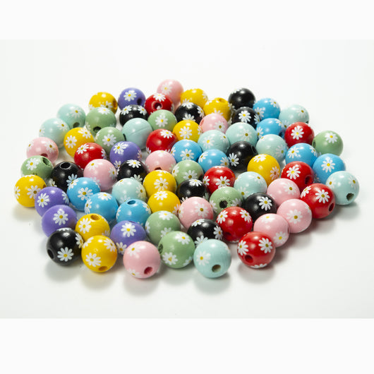 Pulsera Artesanal de Cuentas de Madera Margaritas Coloridas con Cuerda de Cáñamo - Image 8