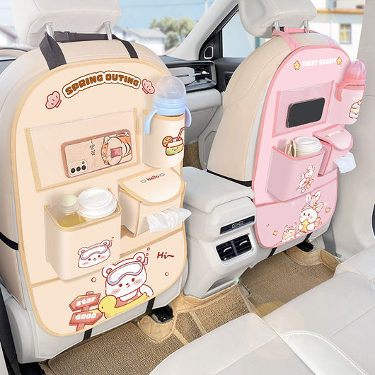 Organizador de Asiento Trasero del Auto con Protector Antimanchas