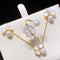 Conjunto de Joyería Nácar: Aretes, Anillo y Collar