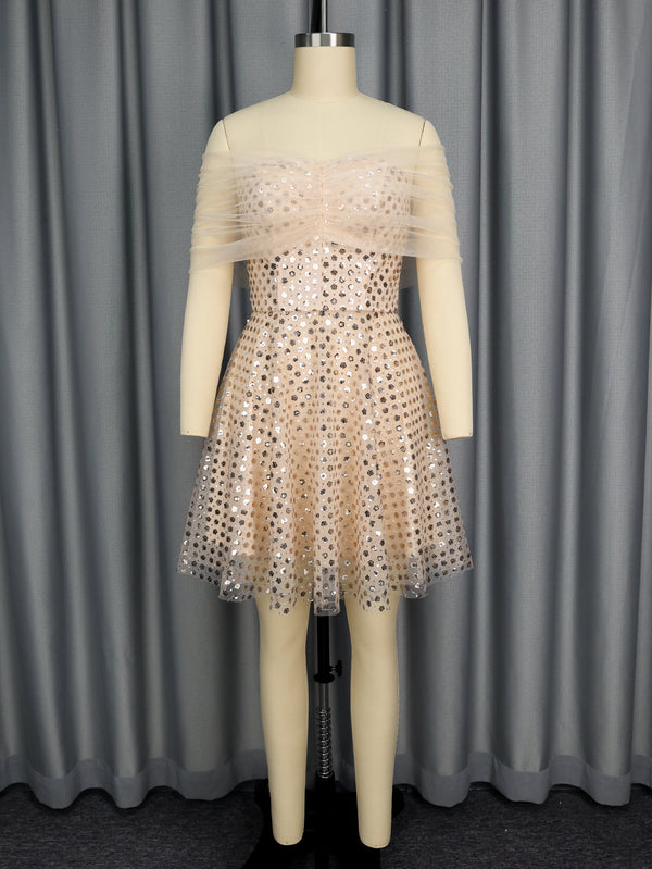 Vestido de Noche Elegante Hombros Descubiertos - Image 4