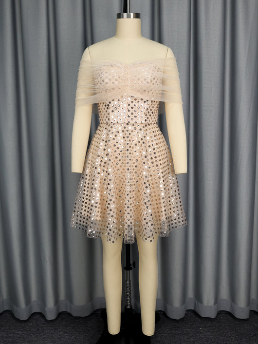 Vestido de Noche Elegante Hombros Descubiertos - Image 4