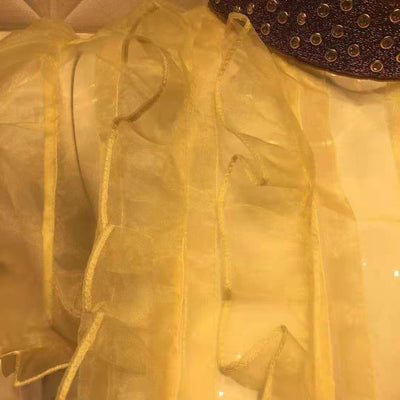 Túnica Francesa Dulce con Mangas Abullonadas y Costuras Fruncidas - Image 10