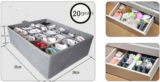 Juego de 3 Cajas Organizadoras de Carbón de Bambú - Image 4