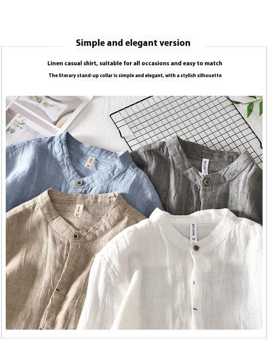 Camisa de Lino Manga Larga Clásica - Image 19