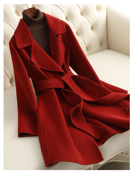 Abrigo Reversible de Cachemira Mediano para Mujer - Image 16