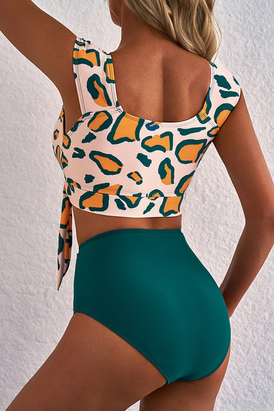 Bikini Cintura Alta con Corte Dividido para Mujer - Image 16