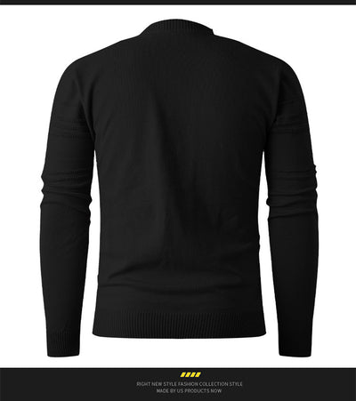 Suéter Tejido Cuello Redondo Clásico para Hombre - Image 14