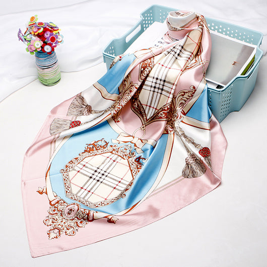 Pañuelo de Seda 90cm Estampado Anacardo - Image 8