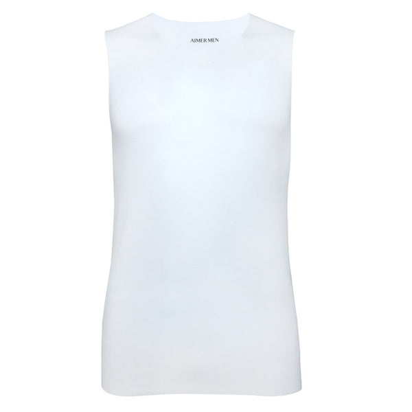 Musculosa Hombre Modal Elástica Ajustada - Colores Lisos