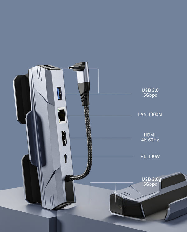 Base Docking 6 en 1 para Consolas Portátiles con 4K HD - Image 3