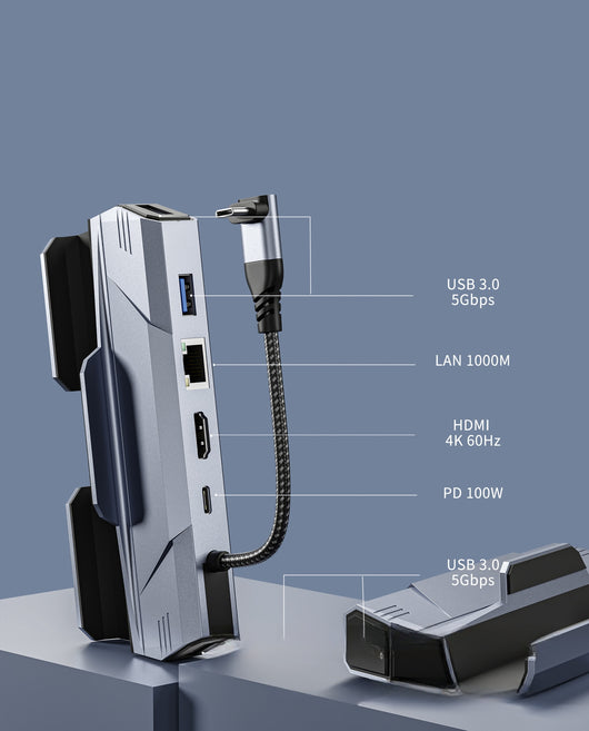 Base Docking 6 en 1 para Consolas Portátiles con 4K HD - Image 3