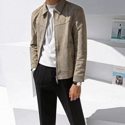 Chaqueta Cargo Suede Oversize con Solapa Corta - Estilo Casual Moderno - Image 8