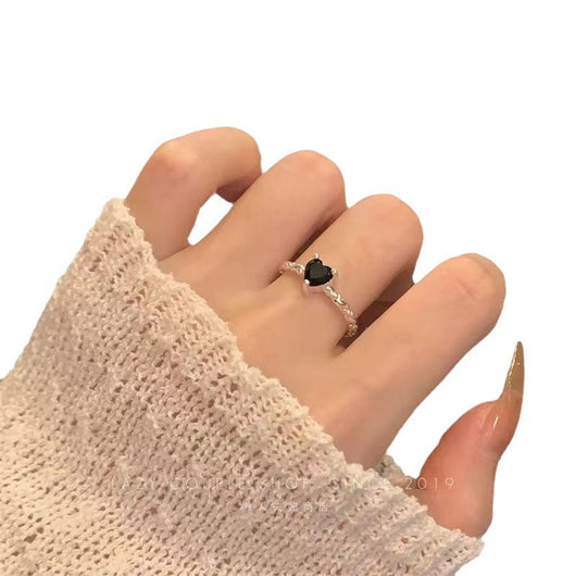 Anillo de Circonia Negra XINGX Sweet Cool Style para Mujer - Image 6