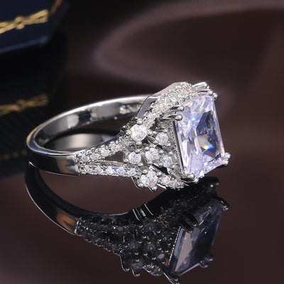 Anillo de Compromiso con Circonita Corte Princesa para Mujer - Image 7