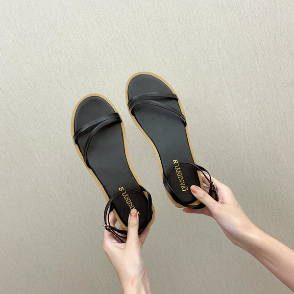 Sandalias Romanas Planas Dobles
