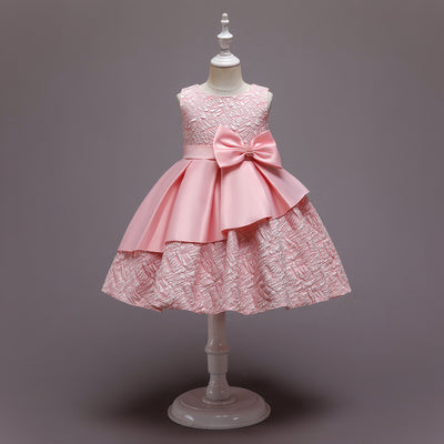 Vestido Princesa Niña Colores Lisos - Ideal para Cumpleaños y Eventos - Image 3