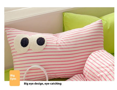 Juego de Cama Ojos Grandes - Funda Nórdica 4 Piezas Efecto Satinado - Image 15