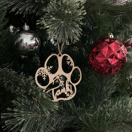 Adornos Navideños Personalizados con Nombre de Mascota y Huella de Pata - Image 8