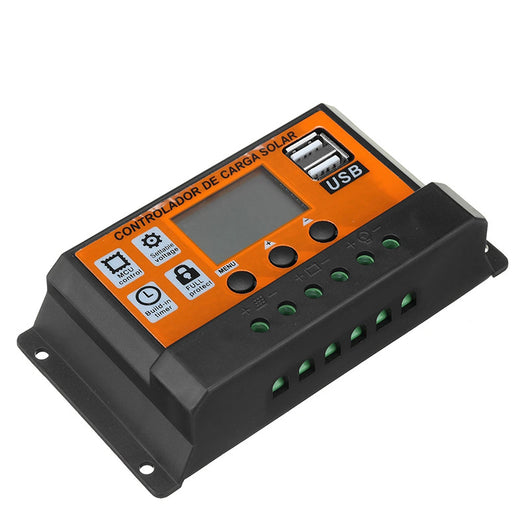 Controlador Solar LCD con Panel de Carga Naranja - Image 21