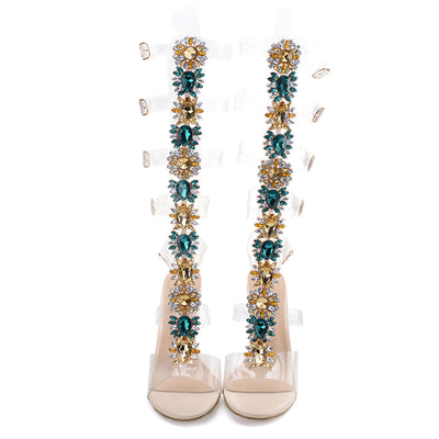 Botas Altas Transparentes con Tacón Alto y Cristales Brillantes - Image 6