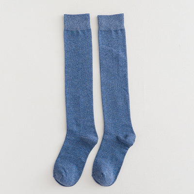 Calcetines Largos de Algodón para Mujer - Colores Sólidos - Image 2