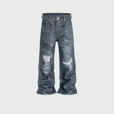 Pantalones Rectos Desgastados con Efecto Vintage para Hombre y Mujer - Image 13