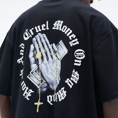 Camiseta Hombre Estampada Suelta Manga Corta - Image 5