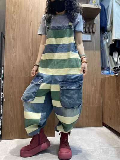 Mono Corto Denim Tallas Grandes con Tirantes e Impresión - Image 15