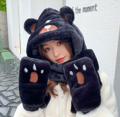 Gorro y Bufanda Térmica Orejas de Osito Coreano - Conjunto Abrigado - Image 19