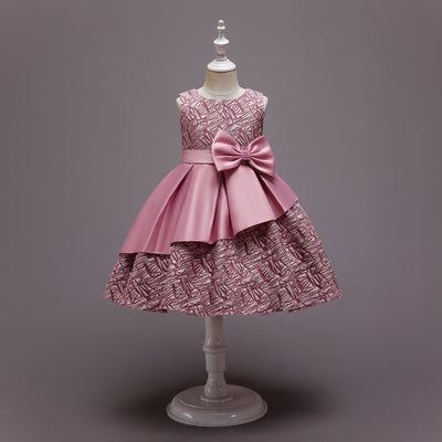 Vestido Princesa Niña Colores Lisos - Ideal para Cumpleaños y Eventos - Image 2