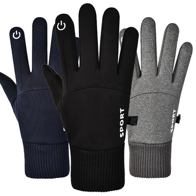 Guantes de Ciclismo para Hombre con Forro Polar para Pantalla Táctil y Conducción - Image 9