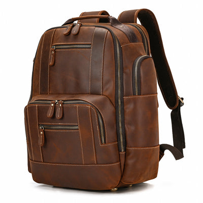 Mochila Ejecutiva de Cuero Genuino Retro - Capacidad Grande para Laptop 15 pulgadas - Image 5