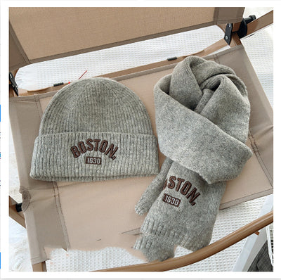 Conjunto de Gorro y Bufanda para Niños - 2 Piezas Bordado para Otoño e Invierno - Image 10