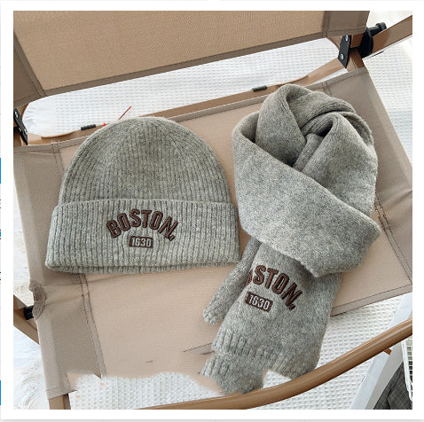 Conjunto de Gorro y Bufanda para Niños - 2 Piezas Bordado para Otoño e Invierno - Image 10