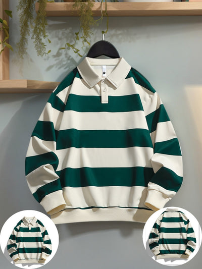 Suéter Empresarial a Rayas con Contraste y Botones - Image 15