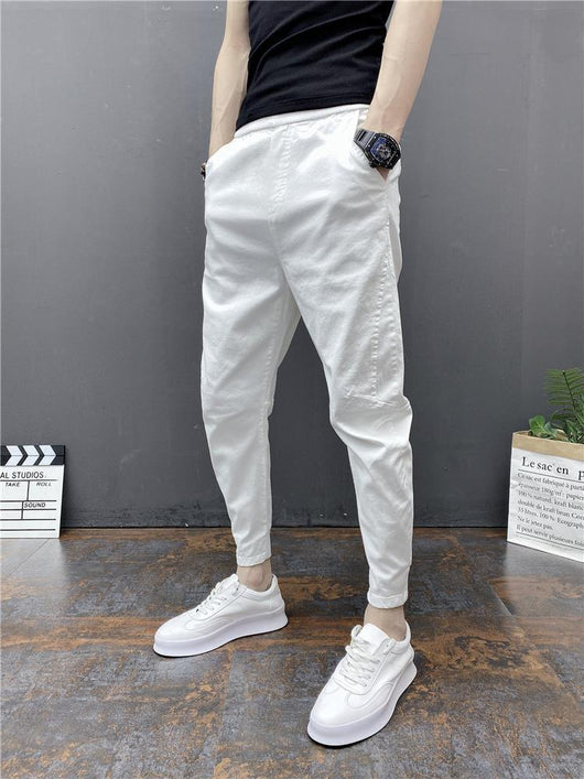 Pantalones Harem Tobilleros Ajustados de Cintura Elástica - Image 22