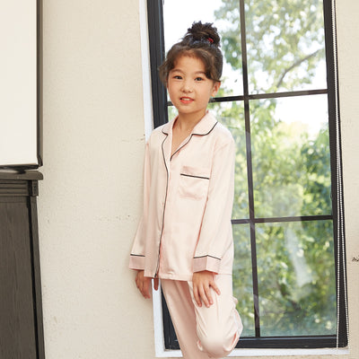 Pijamas de Seda Manga Larga para Niños y Niñas - Conjunto Fresco y Cómodo - Image 6