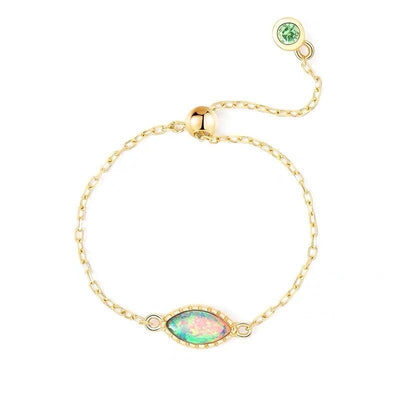 Anillo de Cadena con Incrustación Ajustable Estilo Safari Multicolor - Image 10