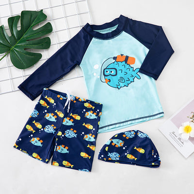 Traje de Baño Infantil Estampado para Niños Pequeños, Medianos y Grandes