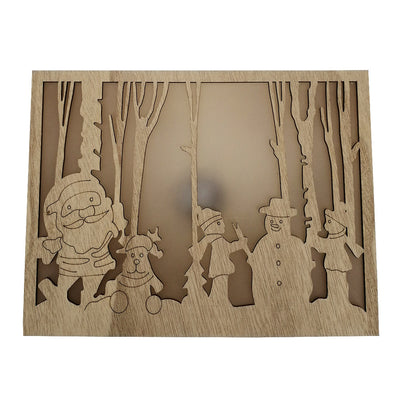 Caja Luminosa Navideña de Madera con Adornos Decorativos - Image 6