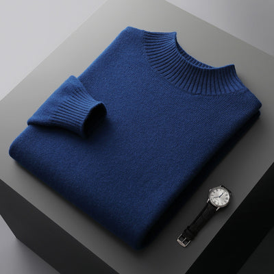 Suéter de Cuello Alto Hombre Lana Pura Tejida - Image 21